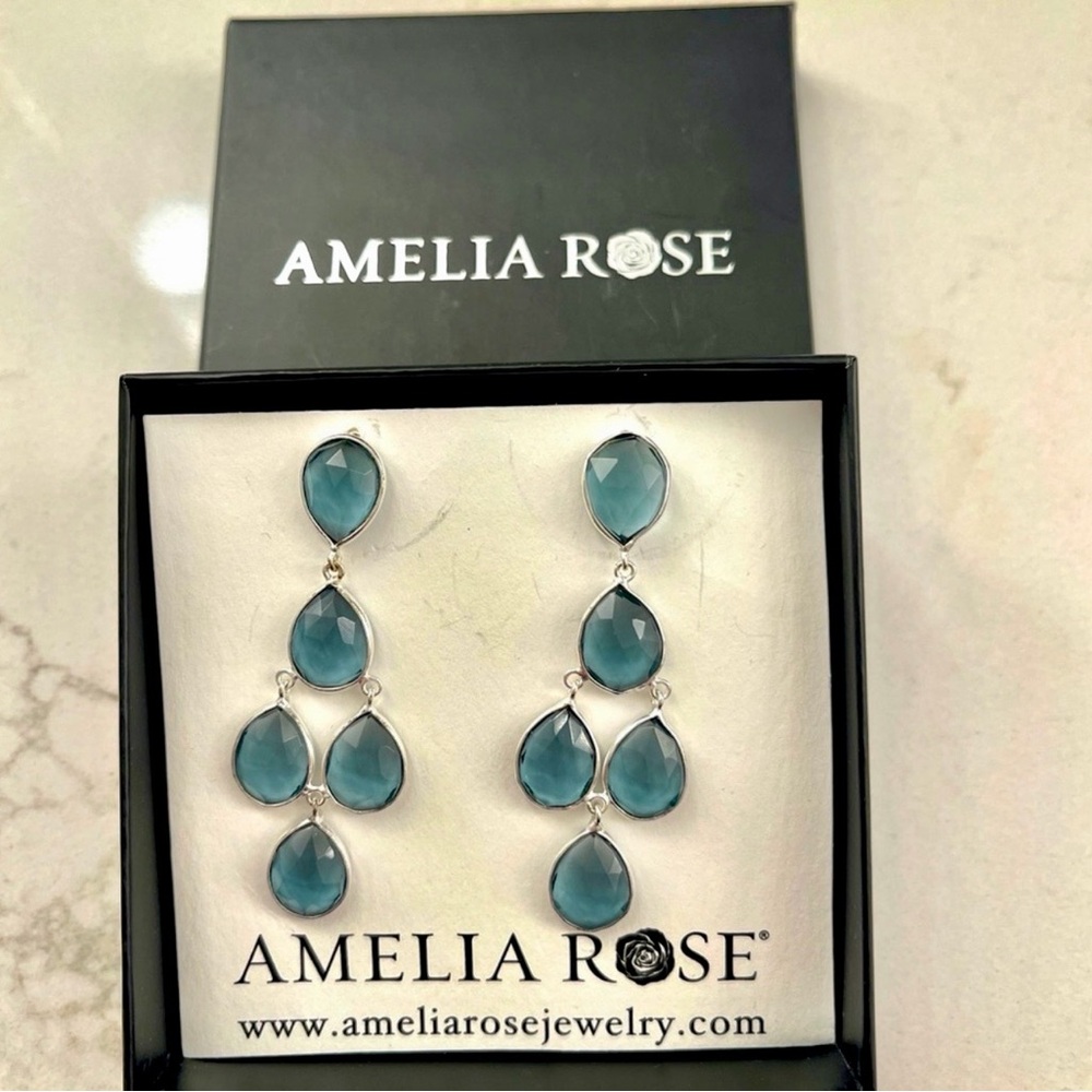 Teal Drop Earrings